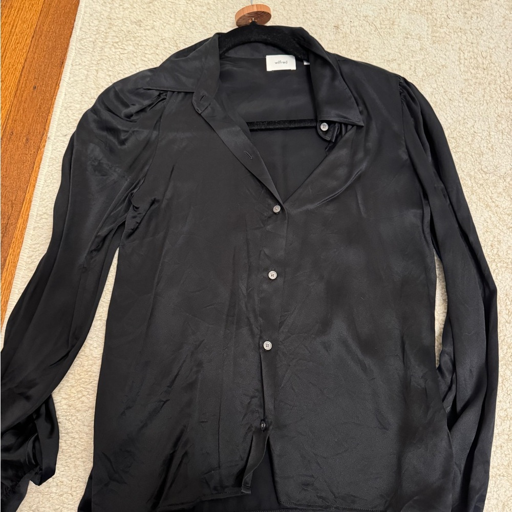 Aritzia Wilfred Silk Button Down Top